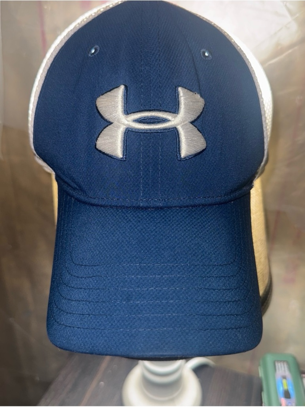 Under Armour Navy And White Cap